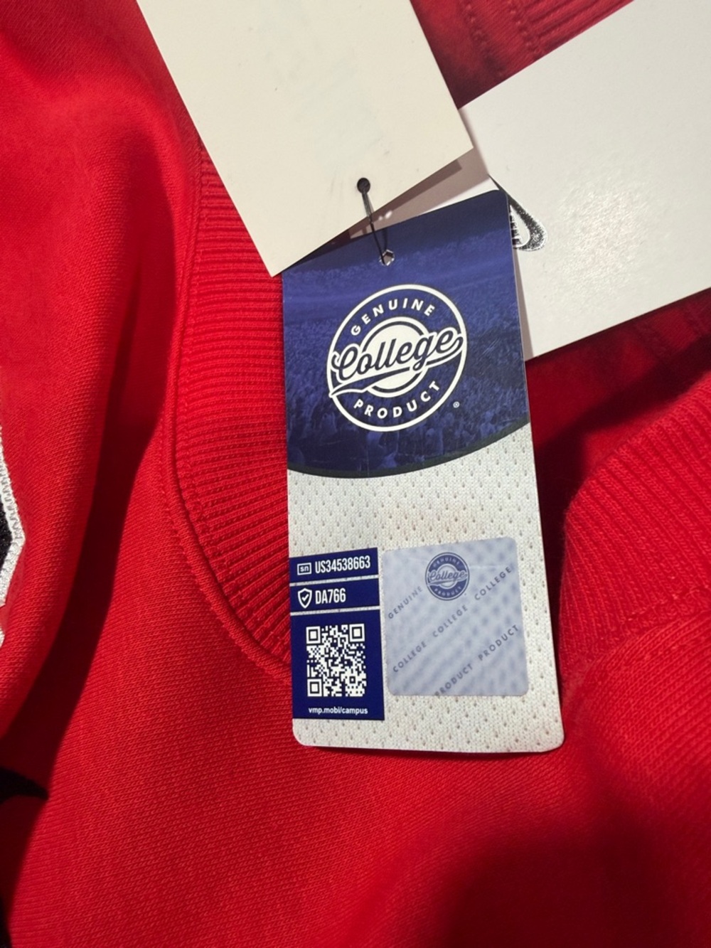 Nike Red Georgia Crewneck Sweatshirt with Black & White Logo - Picture 4 of 4